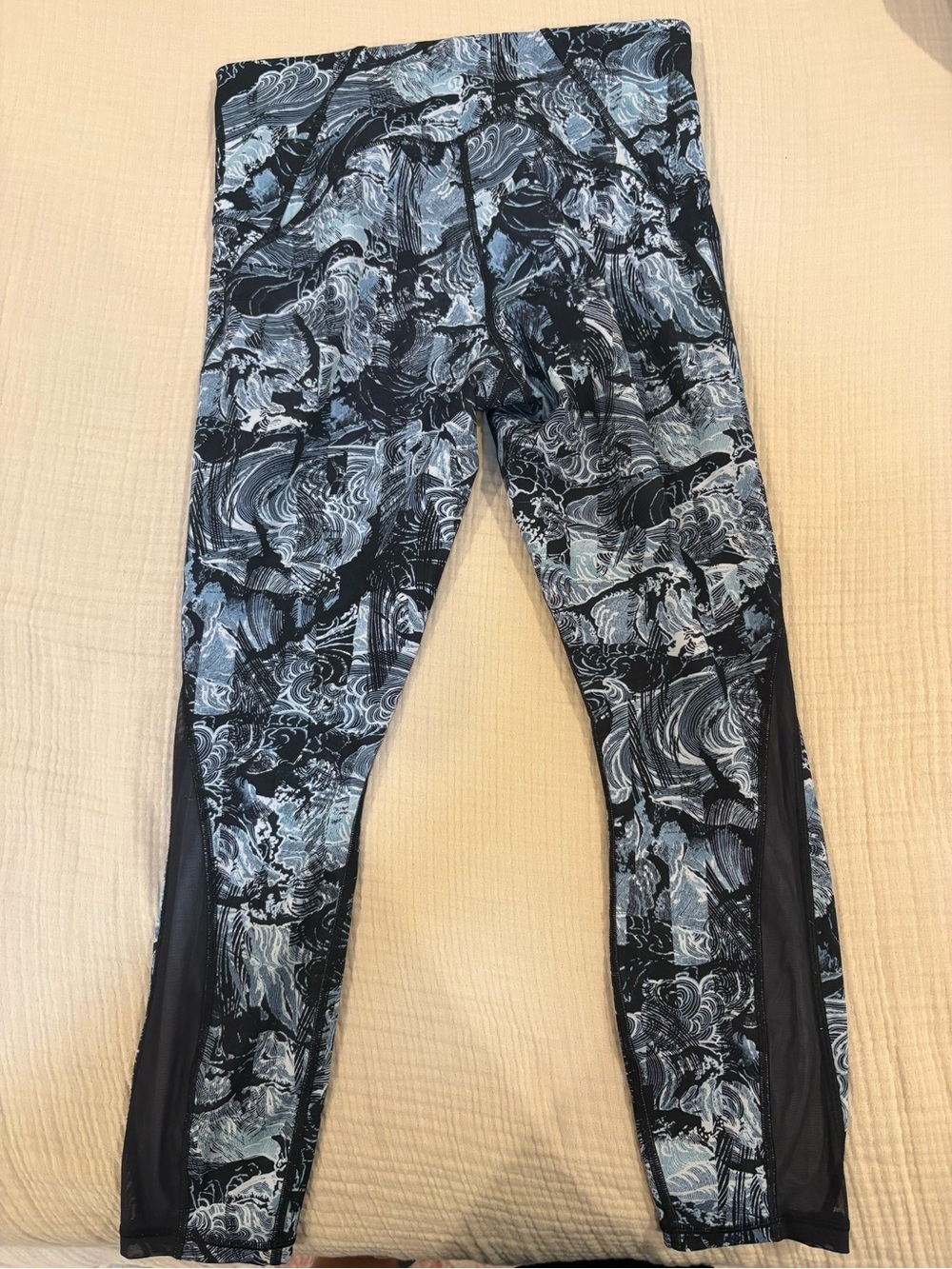 Lululemon Train Times 7/8 Leggings 25” Womens 10 Eternal Wave Starlight Black - Picture 6 of 7